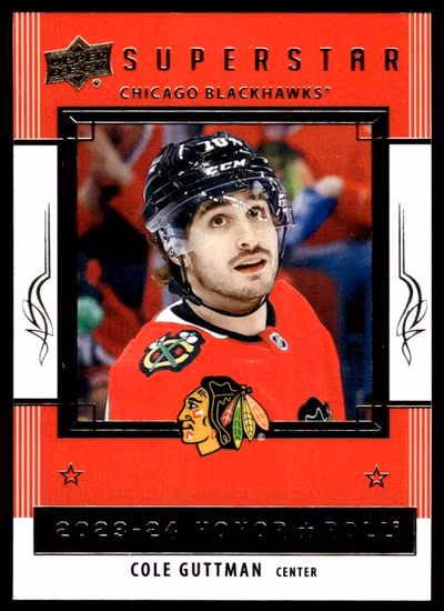 2023-24 Upper Deck Honor Roll #HR42 Cole Guttman (UU6-NHLBLACKHAWKS)