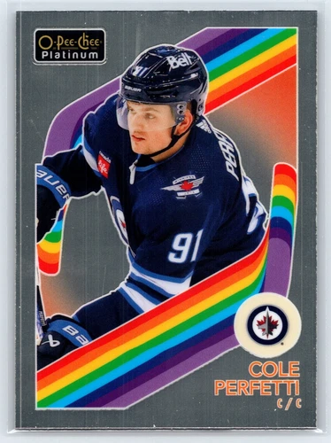 2023-24 O-Pee-Chee Platinum Retro #R29 Cole Perfetti (UU7-NHLJETS)