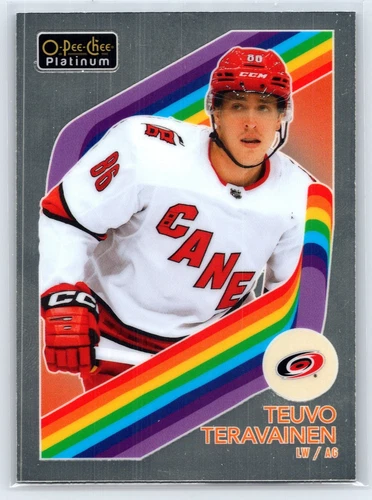 2023-24 O-Pee-Chee Platinum Retro #R15 Teuvo Teravainen (UU7-NHLHURRICANES)