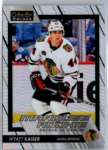 2023-24 O-Pee-Chee Platinum Rainbow #246 Wyatt Kaiser RC (UU7-NHLBLACKHAWKS)