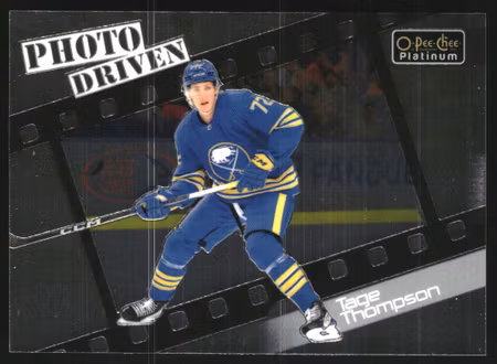 2023-24 O-Pee-Chee Platinum Photo Driven #PD12 Tage Thompson (UU8-NHLSABRES)