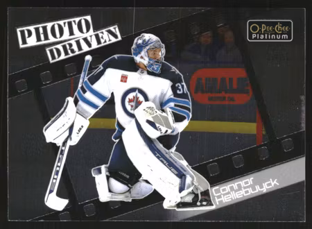 2023-24 O-Pee-Chee Platinum Photo Driven #PD10 Connor Hellebuyck (UU8-NHLJETS)