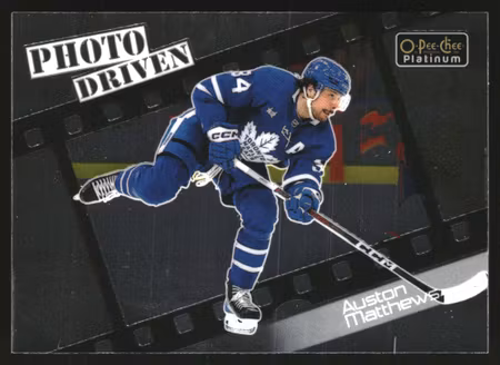 2023-24 O-Pee-Chee Platinum Photo Driven #PD6 Auston Matthews (UU8-NHLMAPLELEAFS)