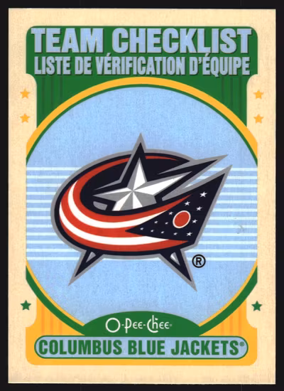 2021-22 O-Pee-Chee Retro #559 Columbus Blue Jackets (UU9-NHLBLUEJACKETS)
