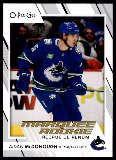2023-24 O-Pee-Chee #569 Aidan McDonough RC (UU9-NHLCANUCKS)