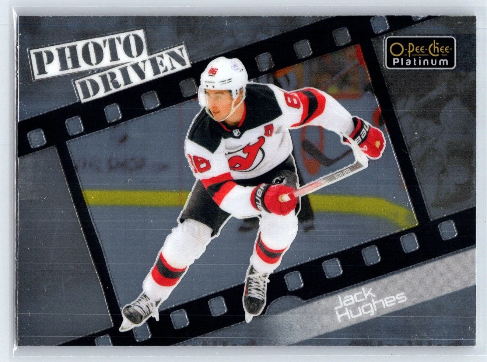 2022-23 O-Pee-Chee Platinum Photo Driven #PD3 Jack Hughes (UU9-NHLDEVILS)
