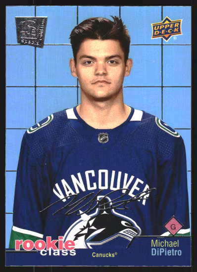 2020-21 Upper Deck Rookie Class SE #RC19 Michael DiPietro (UU9-NHLCANUCKS)