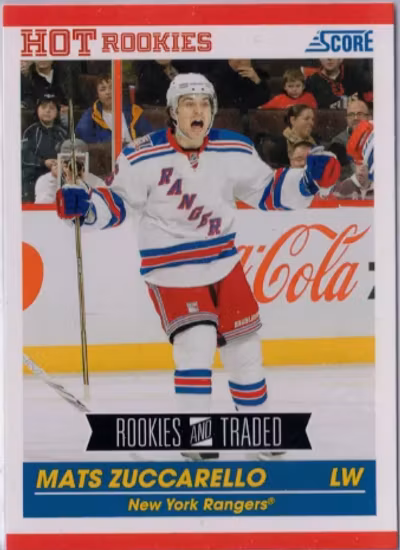2010-11 Score #610 RC Mats Zuccarello (UU9-NHLRANGERS)