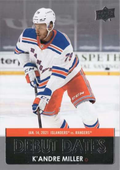 2021-22 Upper Deck Series 1 #DD-6 K'andre Miller (UU9-NHLRANGERS)