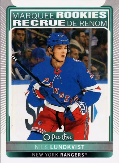 2021-22 O-Pee-Chee #616 Nils Lundkvist RC (UU9-NHLRANGERS)