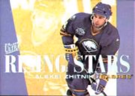 1995-96 Ultra Rising Stars #10 Alexei Zhitnik (UU9-NHLSABRES)