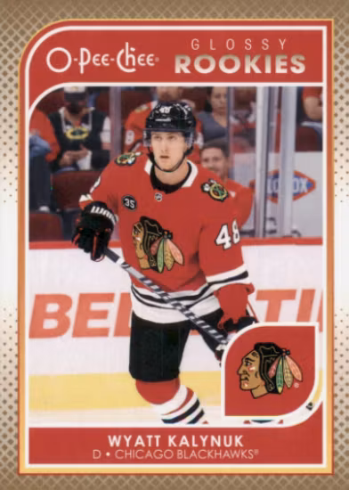 2021-22 O-Pee-Chee Glossy Gold #R18 Wyatt Kalynuk (UU10-NHLBLACKHAWKS)