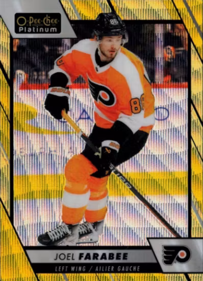 2023-24 O-Pee-Chee Platinum Neon Yellow Surge #136 Joel Farabee (UU10-NHLFLYERS)