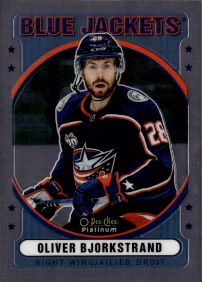 2021-22 O-Pee-Chee Platinum Retro #R10 Oliver Bjorkstrand (UU11-NHLBLUEJACKETS)