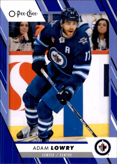 2023-24 O-Pee-Chee Blue #250 Adam Lowry (UU11-NHLJETS)