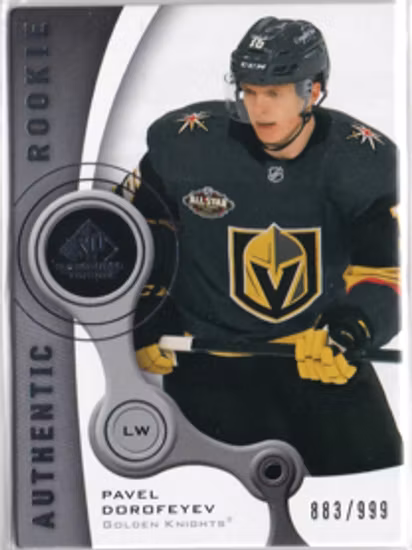 2021-22 SP Game Used '05-06 Retro Rookies #R54 Pavel Dorofeyev (UU13-NHLGOLDENKNIGHTS)