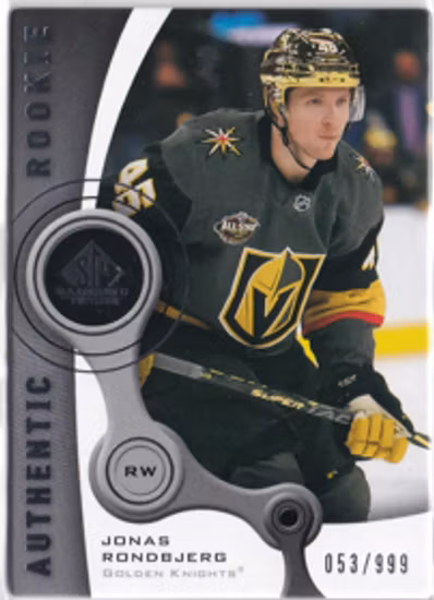 2021-22 SP Game Used '05-06 Retro Rookies #R29 Jonas Rondbjerg (UU13-NHLGOLDENKNIGHTS)