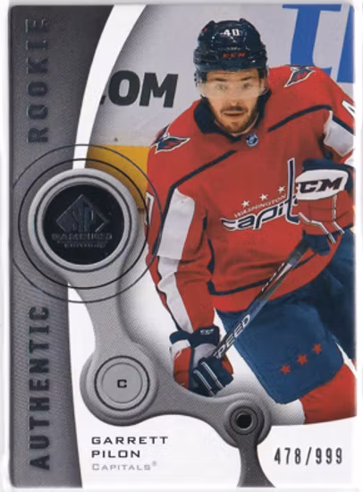 2021-22 SP Game Used '05-06 Retro Rookies #R53 Garrett Pilon (UU13-NHLCAPITALS)