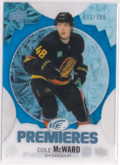 2023-24 Upper Deck Ice Blue #224 Cole McWard (UU13-NHLCANUCKS)