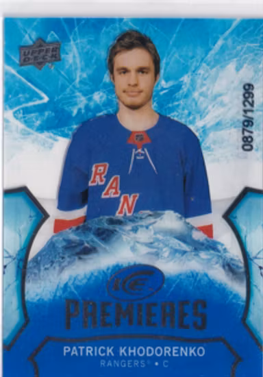 2020-21 Upper Deck Ice #113 Patrick Khodorenko XRC (UU13-NHLRANGERS)