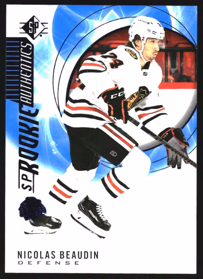 2020-21 SP Blue #133 Nicolas Beaudin (UU14-NHLBLACKHAWKS)
