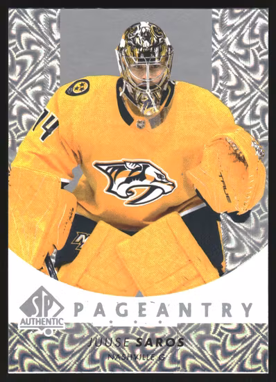 2022-23 SP Authentic Pageantry #P21 Juuse Saros (UU14-NHLPREDATORS)
