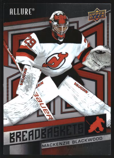 2021-22 Upper Deck Allure Breadbaskets #BB4 Mackenzie Blackwood (UU14-NHLDEVILS)