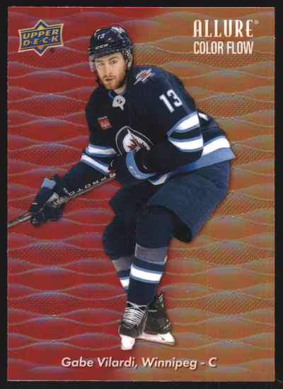 2023-24 Upper Deck Allure Color Flow Red Orange #CF23 Gabe Vilardi (UU15-NHLJETS)
