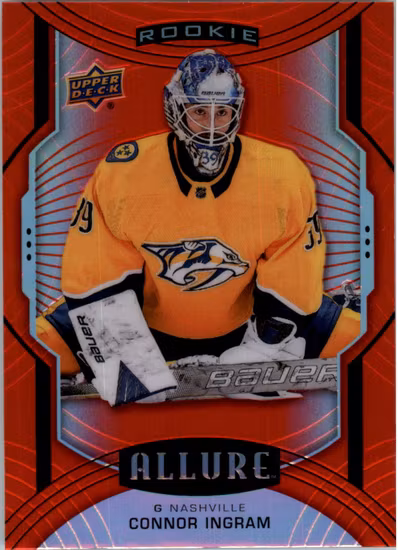 2020-21 Upper Deck Allure Red Rainbow #137 Connor Ingram SP (UU15-NHLPREDATORS)