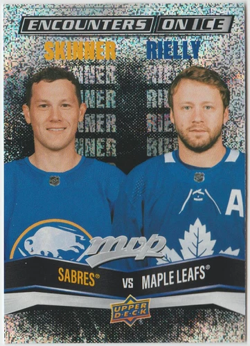 2022-23 Upper Deck MVP Encounters on Ice #EI12 Jeff Skinner/Morgan Rielly (VV1-NHLSABRES+MAPLELEAFS)