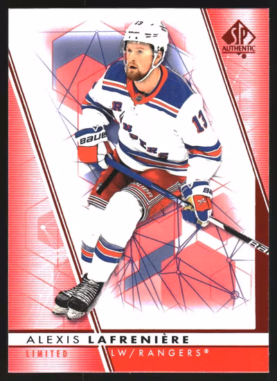2022-23 SP Authentic Limited Red #13 Alexis Lafreniere (VV1-NHLRANGERS)