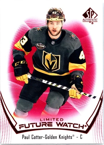 2021-22 SP Authentic Limited Red #158 Paul Cotter FW (VV1-NHLGOLDENKNIGHTS)