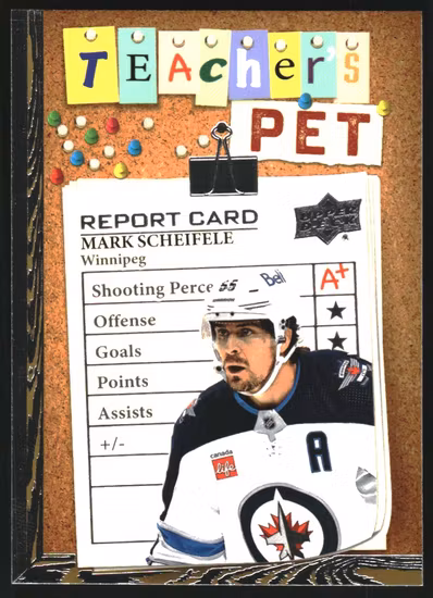 2023-24 Upper Deck Teachers Pet #TP4 Mark Scheifele (VV1-NHLJETS)