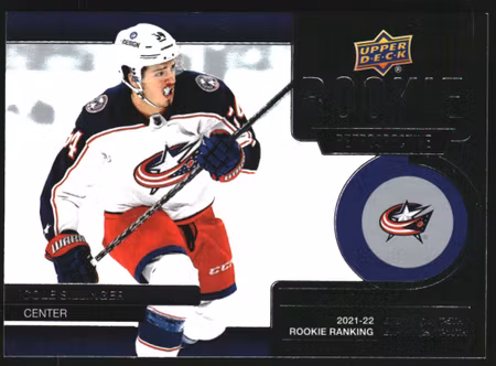 2022-23 Upper Deck Rookie Retrospective #RR7 Cole Sillinger (VV2-NHLJACKETS)
