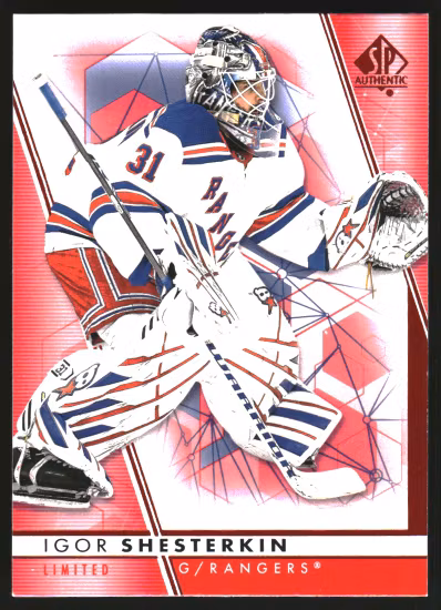 2022-23 SP Authentic Limited Red #100 Igor Shesterkin (VV2-NHLRANGERS)