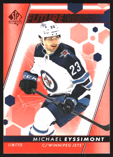 2022-23 SP Authentic Limited Red #138 Michael Eyssimont FW (VV2-NHLJETS)