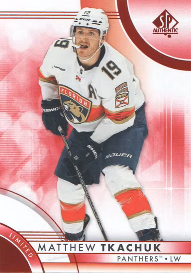 2023-24 SP Authentic Limited Red #27 Matthew Tkachuk (VV2-NHLPANTHERS)