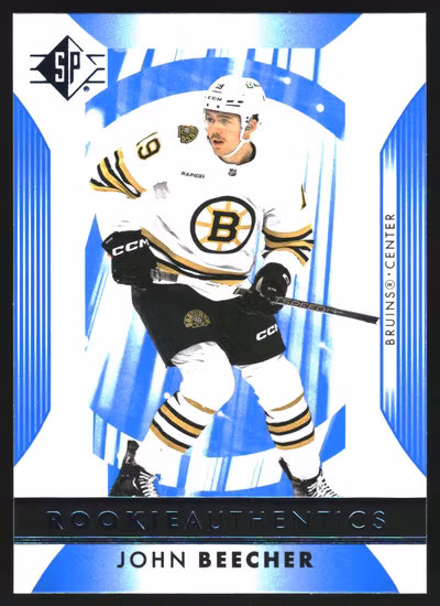 2023-24 SP Blue #135 John Beecher (VV2-NHLBRUINS)