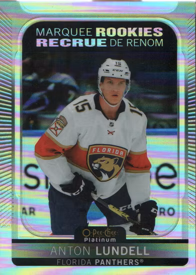 2021-22 O-Pee-Chee Platinum Rainbow #296 Anton Lundell (VV3-NHLPANTHERS)
