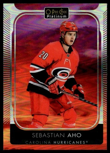 2021-22 O-Pee-Chee Platinum Sunset #12 Sebastian Aho (VV3-NHLHURRICANES)