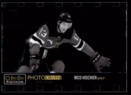 2020-21 O-Pee-Chee Platinum Photo Driven #PD15 Nico Hischier (VV3-NHLDEVILS)