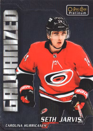 2022-23 O-Pee-Chee Platinum Galvanized #G14 Seth Jarvis (VV4-NHLHURRICANES)