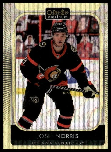 2021-22 O-Pee-Chee Platinum Neon Yellow Surge #93 Josh Norris (VV4-NHLSENATORS)