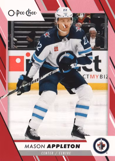 2023-24 O-Pee-Chee Red #437 Mason Appleton (VV4-NHLJETS)