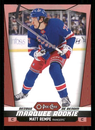 2024-25 O-Pee-Chee Red #574 Matt Rempe (VV4-NHLRANGERS)