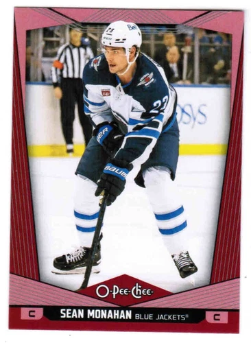 2024-25 O-Pee-Chee Red #96 Sean Monahan (VV4-NHLBLUEJACKETS)