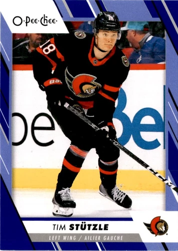 2023-24 O-Pee-Chee Blue #163 Tim Stutzle (VV4-NHLSENATORS)
