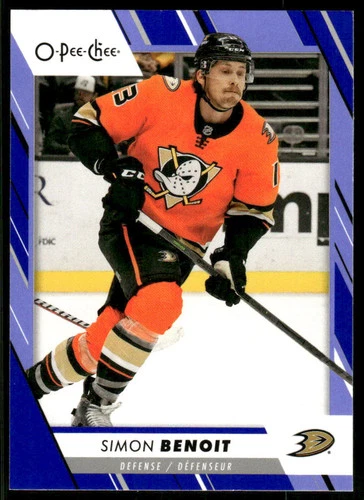 2023-24 O-Pee-Chee Blue #476 Simon Benoit (VV4-NHLDUCKS)