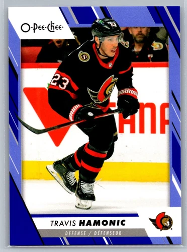 2023-24 O-Pee-Chee Blue #456 Travis Hamonic (VV4-NHLSENATORS)