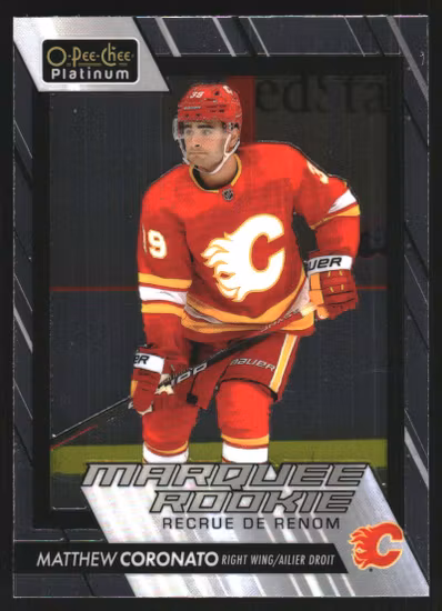 2023-24 O-Pee-Chee Platinum #280 Matthew Coronato RC (VV6-NHLFLAMES)